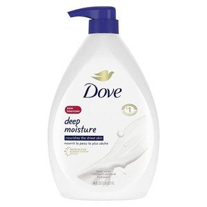 Dove Deep Moisture Body Wash 34 Fl oz Skin Natural Nourishment with Pump